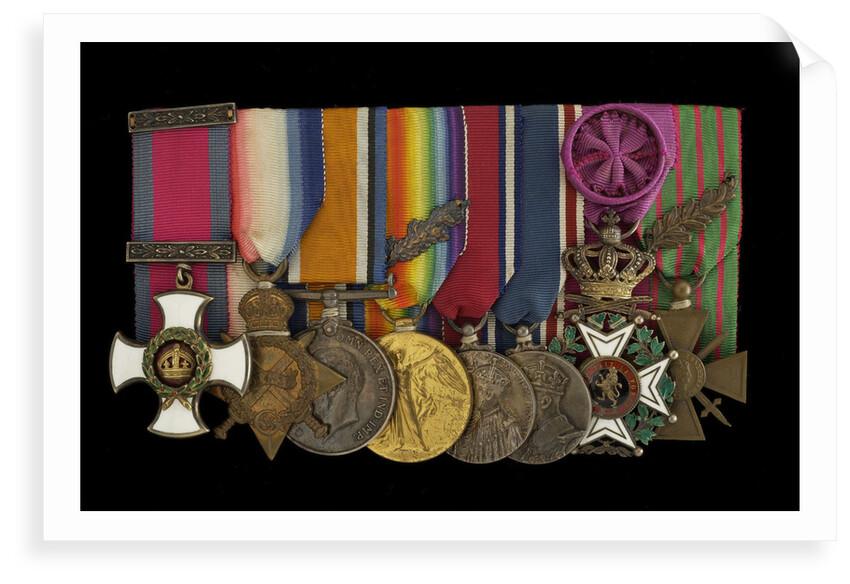 Medals awarded to Captain E. Wigram DSM RN (obverse, left to right, MED1219-1226) by W. Wyon