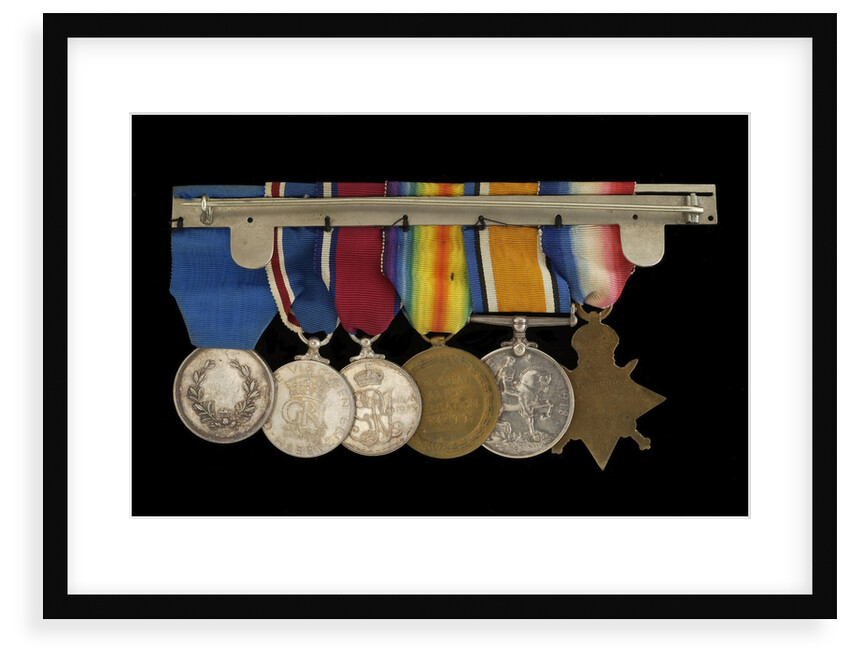 Medals awarded to Vice-Admiral Sir Alfred Englefield Evans, KBE, CB (reverse, right to left, MED1153-1158) by unknown