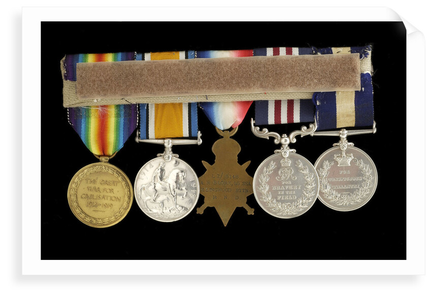 Medals awarded to Arthur Robert Blore (reverse, right to left, MED1860-1864) by B. Mackennal