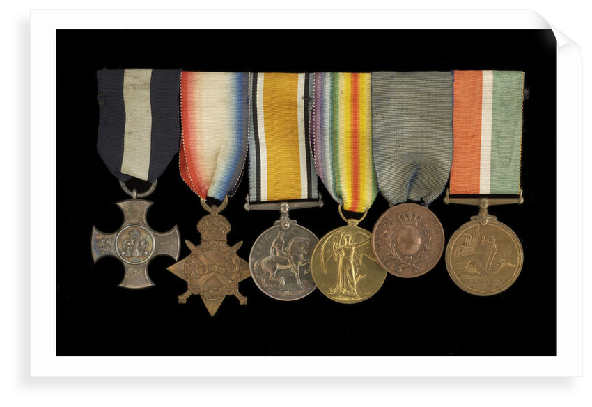 Medals awarded to Commander H. J. Bray DSC (obverse, left to right, MED1093-1098) by unknown