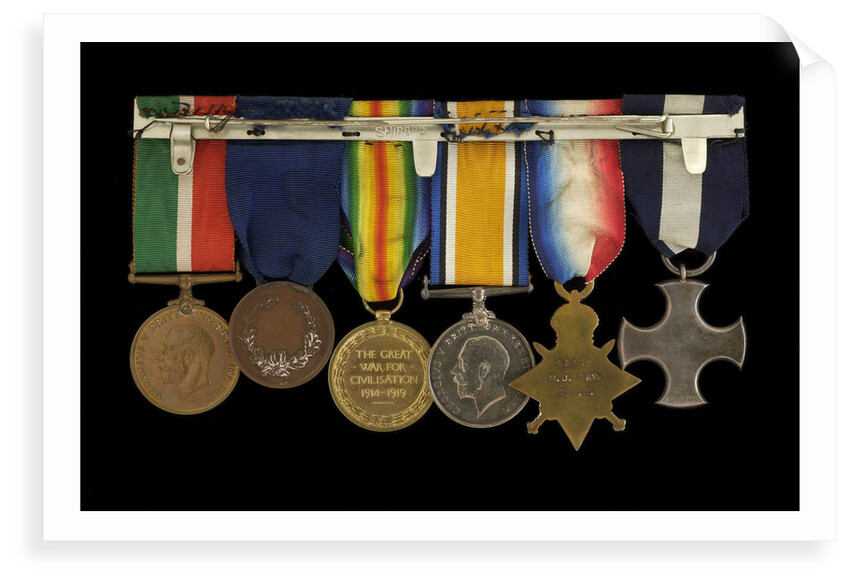 Medals awarded to Commander H. J. Bray DSC (reverse, right to left, MED1093-1098) by unknown