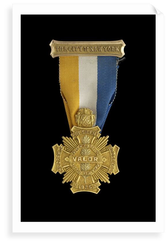 City of New York Gold Cross for Valor, obverse by Unknown