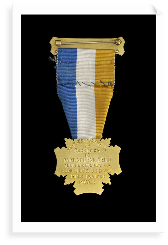 City of New York Gold Cross for Valor, reverse by unknown