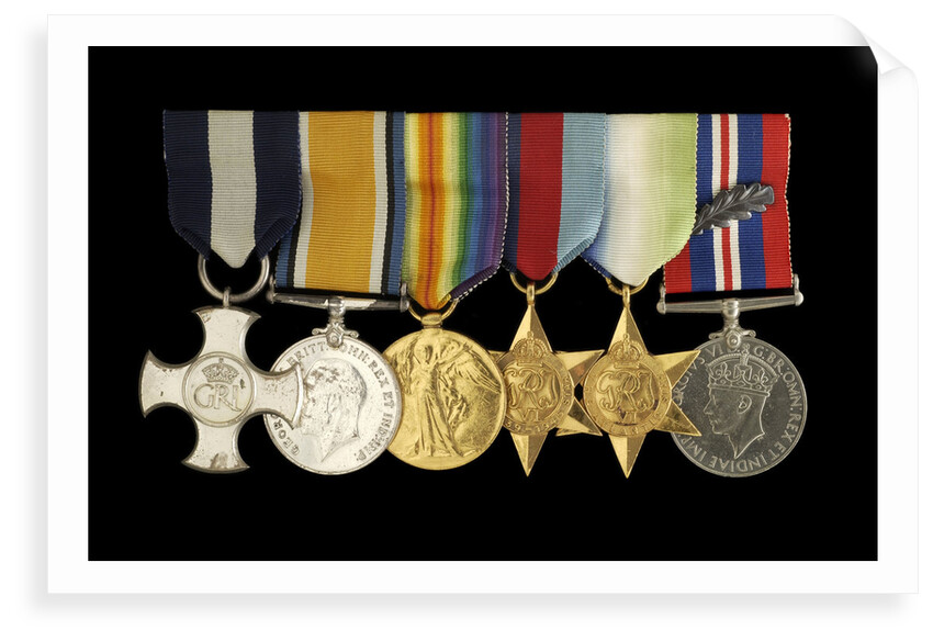 Medals awarded to Captain W. J. C. Robertson DSC (obverse, l to r, MED1095-1104) by unknown