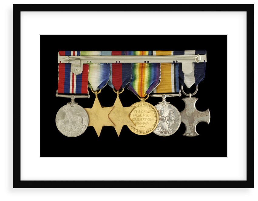 Medals awarded to Captain W. J. C. Robertson DSC (reverse, r to l, MED1095-1104) by unknown