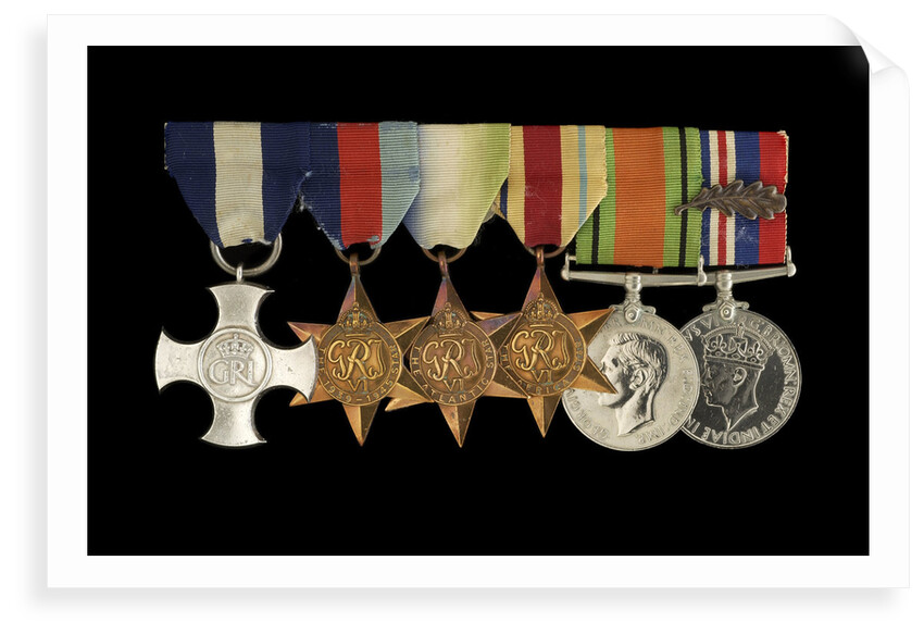 Medals awarded to Cdr Herbert J. P. Crousaz DSC (obverse, l to r, ZBA2252-2257) by Unknown