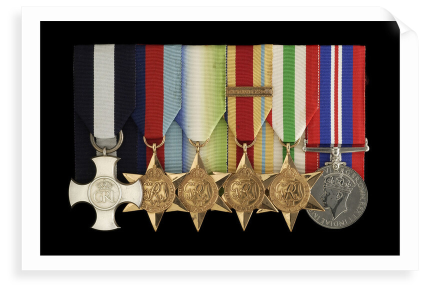 Medals awarded to Sub Lieutenant R. T. C. Worsley DSC (obverse, l to r, ZBA3029-3034) by unknown