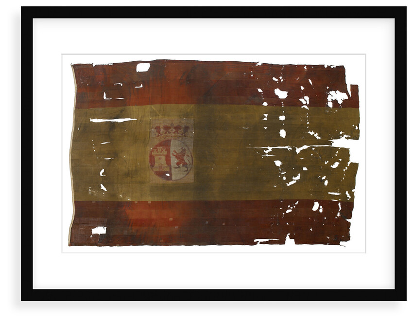 Spanish naval ensign, top left quarter detail by unknown