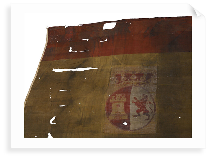 Spanish naval ensign, top left quarter detail by unknown