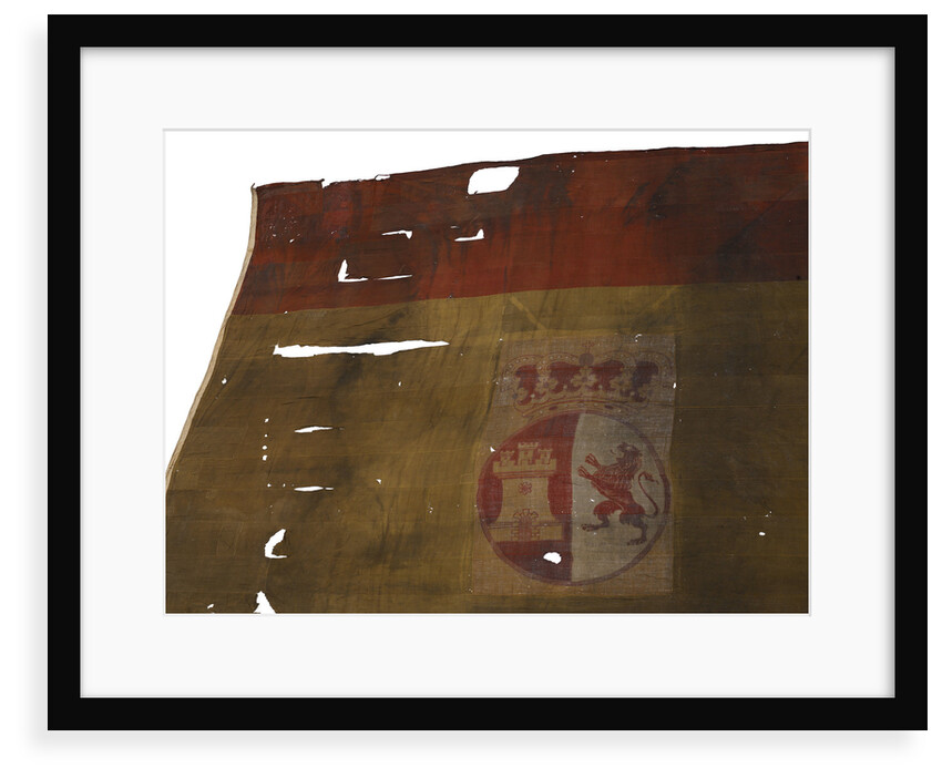 Spanish naval ensign, top left quarter detail by unknown