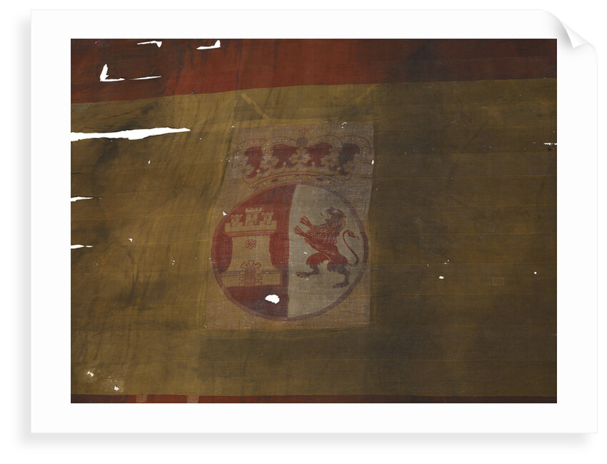 Spanish naval ensign, top right quarter detail by unknown