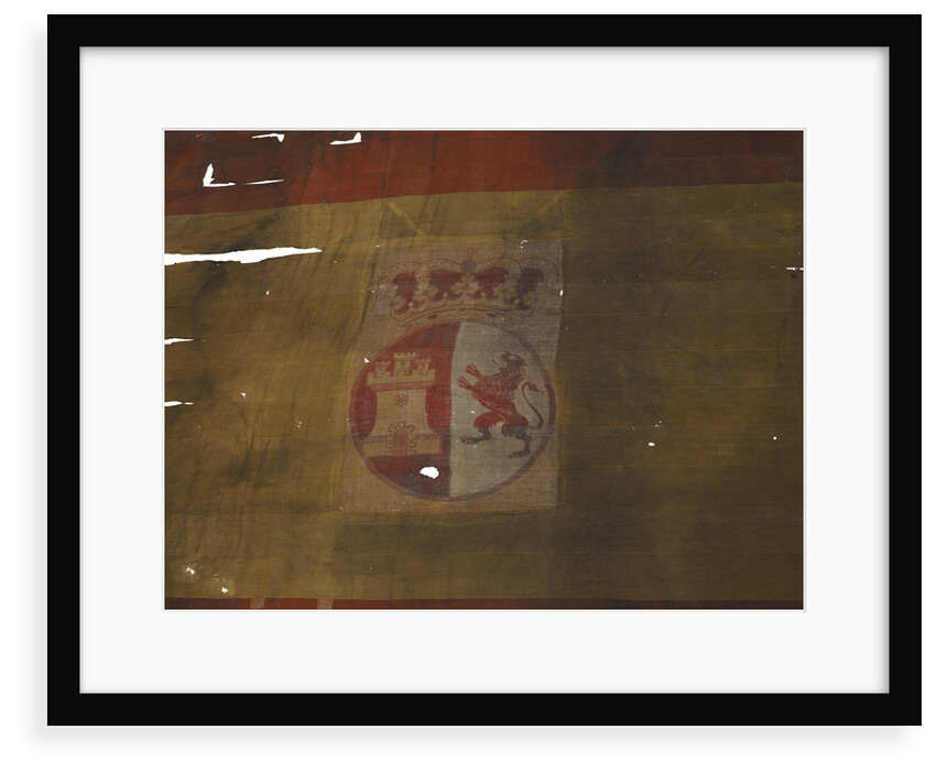 Spanish naval ensign, top right quarter detail by unknown