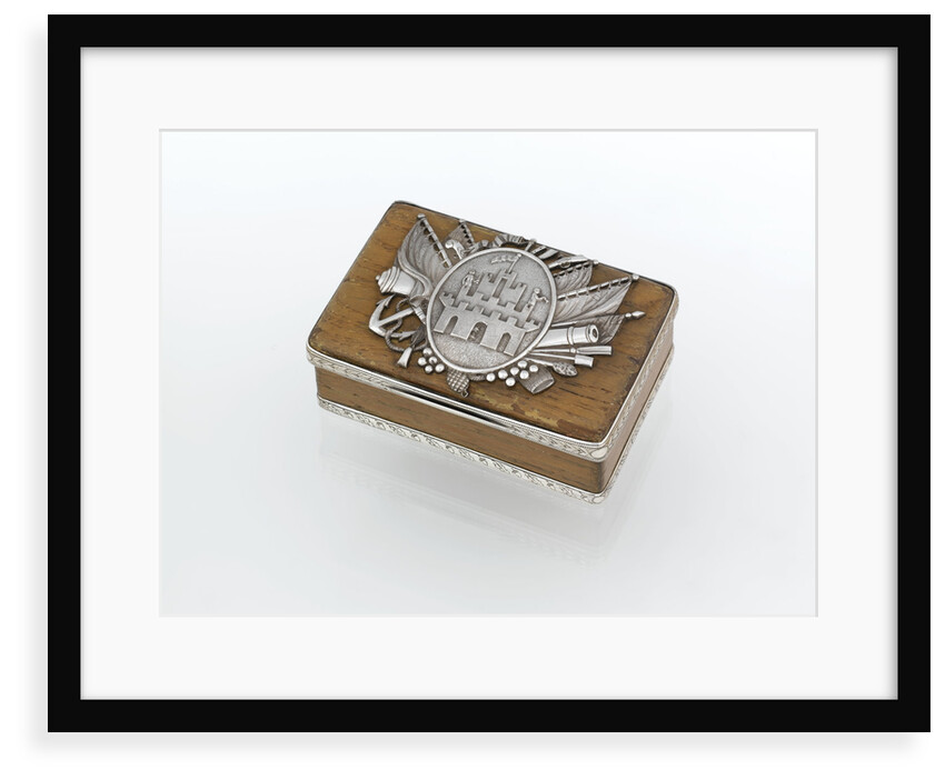 Silver-mounted oak freedom box presented to Nelson by the Corporation of Thetford in Norfolk, after the Battle of the Nile, 1798 by Thomas Phipps