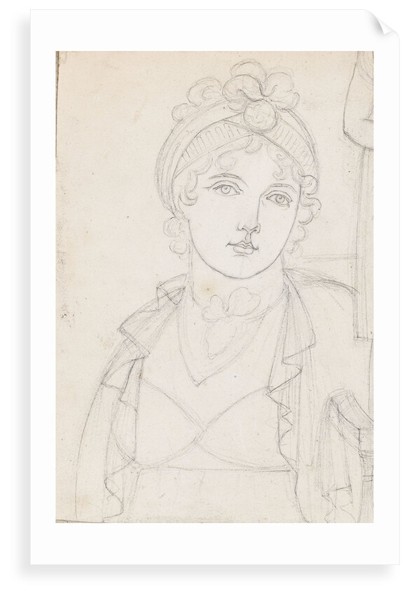 A head-and-shoulders portrait of Emma Hamilton by Thomas Baxter
