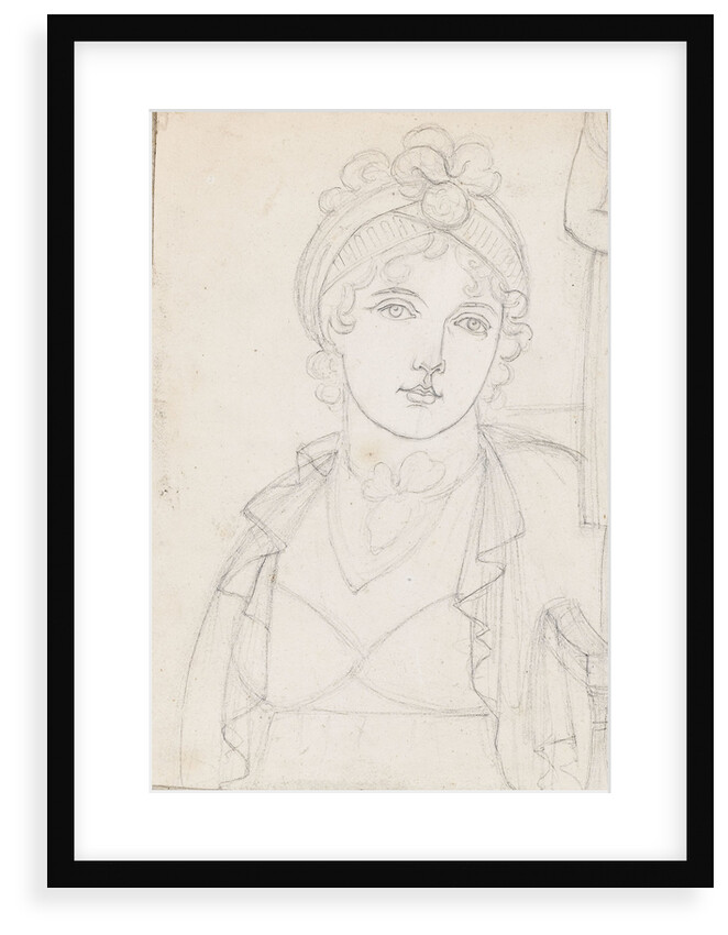 A head-and-shoulders portrait of Emma Hamilton by Thomas Baxter
