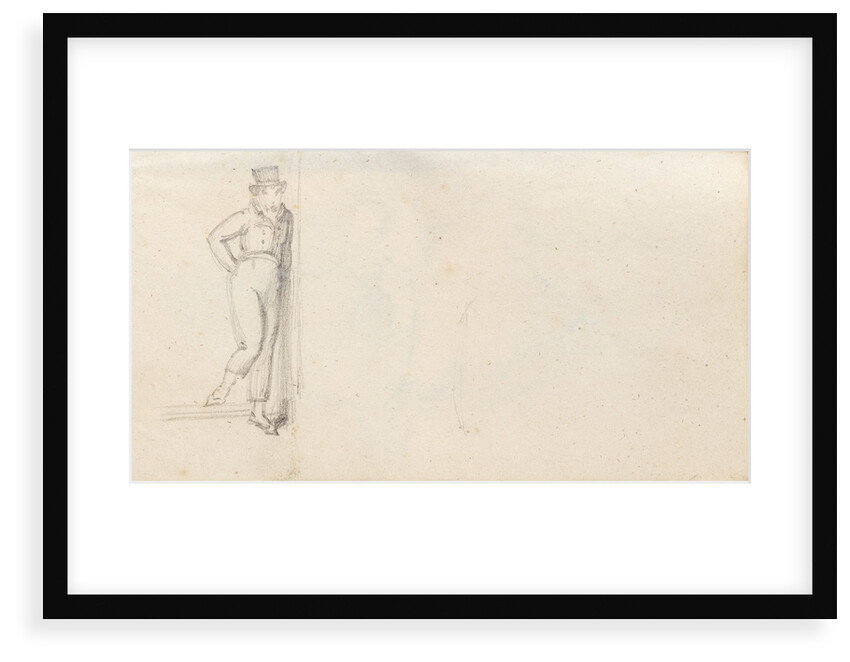 A young man stepping down a step, possibly Horatio Nelson (verso) by Thomas Baxter