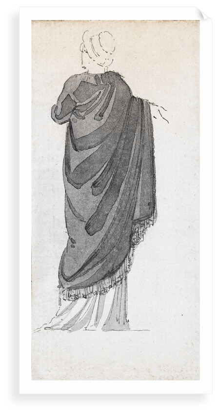 A woman standing, possibly Emma Hamilton by Thomas Baxter