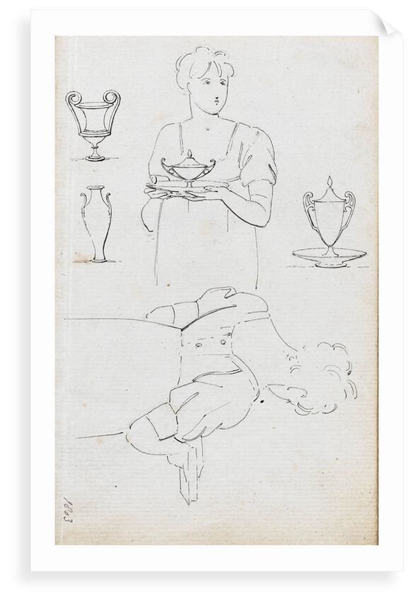Charlotte Nelson, holding a tureen and stand by Thomas Baxter