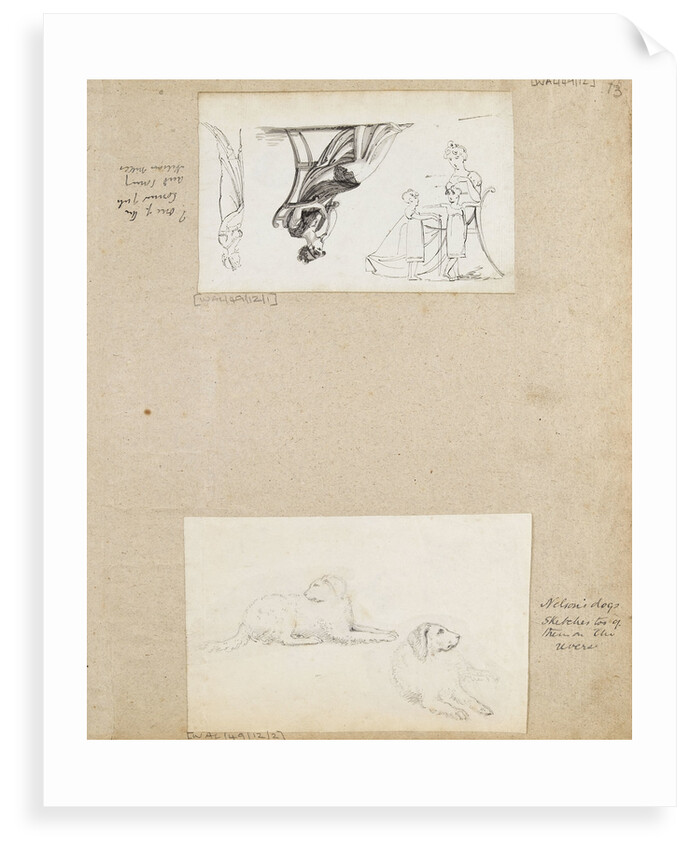 Figure studies, including 'one of the Connor girls and Nelson's nieces' by Thomas Baxter
