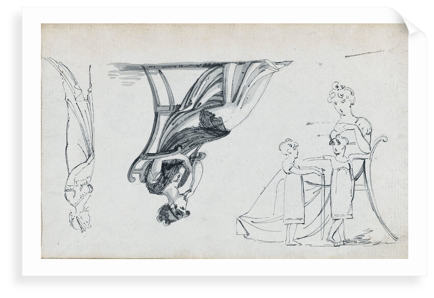 Figure studies, including 'one of the Connor girls and Nelson's nieces' by Thomas Baxter