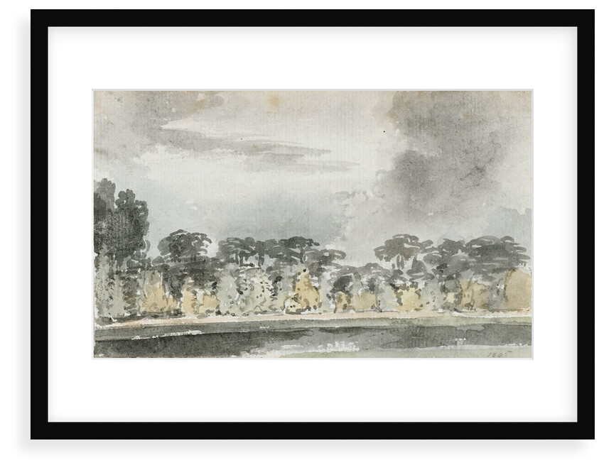 A view across the River Wandle at Merton by Thomas Baxter