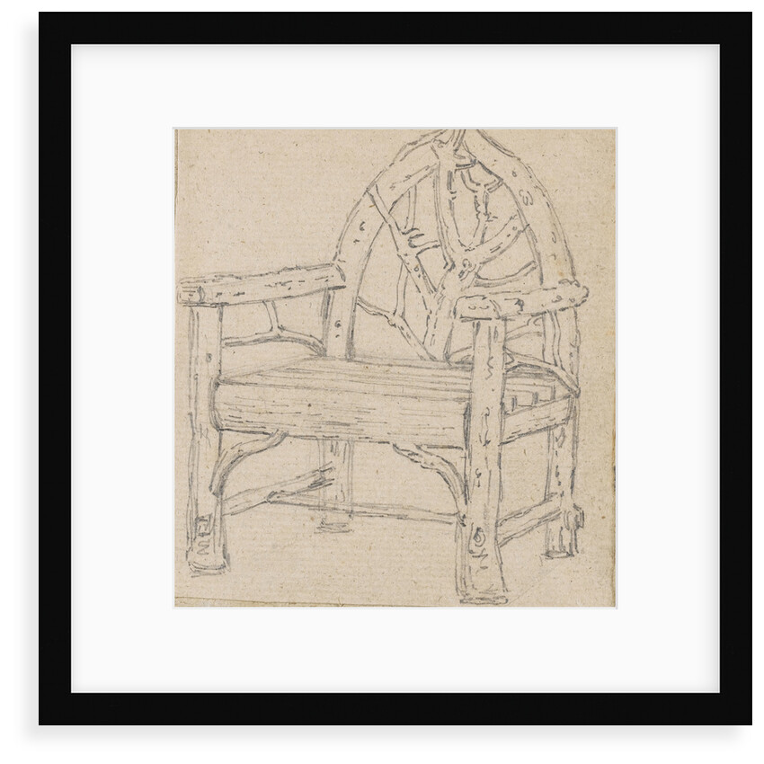 A study of a garden seat or chair by Thomas Baxter