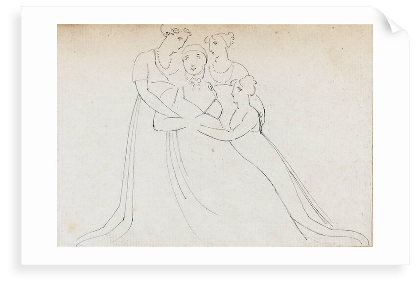 Nelson's nieces - Miss Bolton and Charlotte Nelson, afterwards Lady Hood by Thomas Baxter