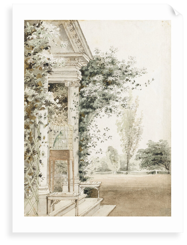 A portico at Merton, probably the main entrance by Thomas Baxter