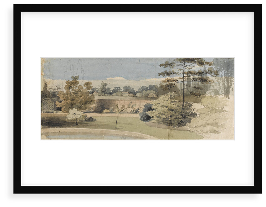 A view of part of the garden and countryside at Merton Place by Thomas Baxter