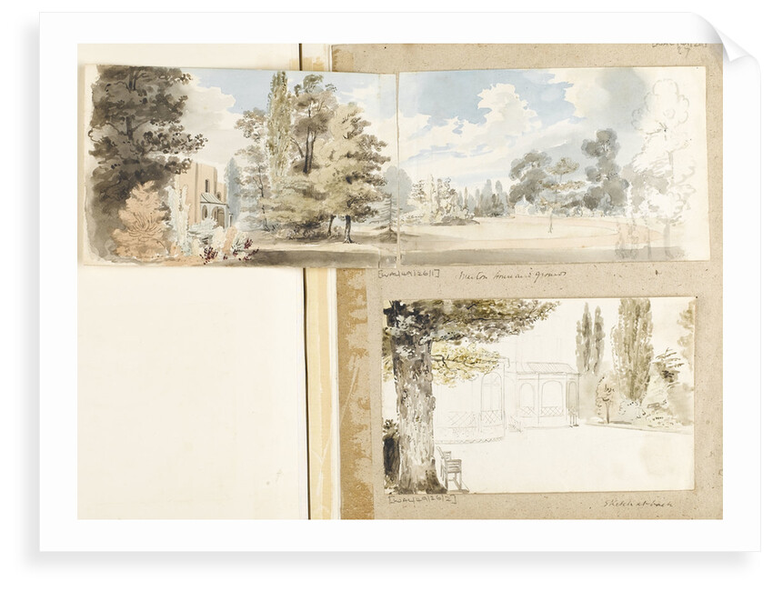The house and grounds at Merton from the south-east by Thomas Baxter