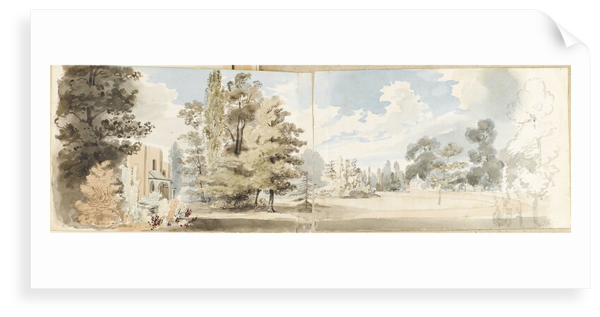The house and grounds at Merton from the south-east by Thomas Baxter