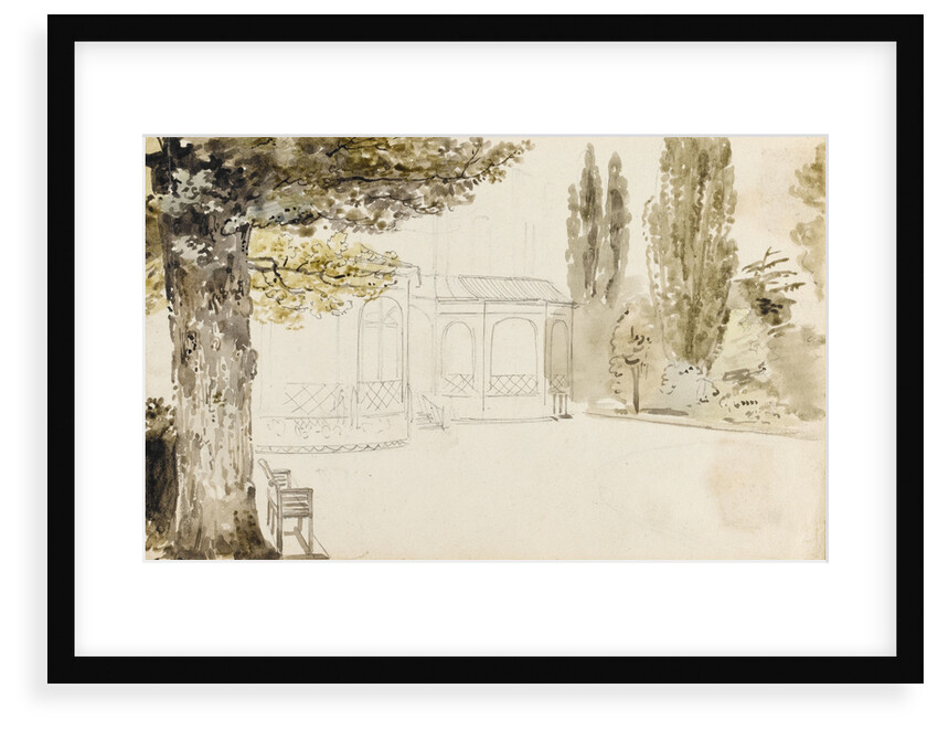 A view of the east elevation of Merton Place (recto) by Thomas Baxter