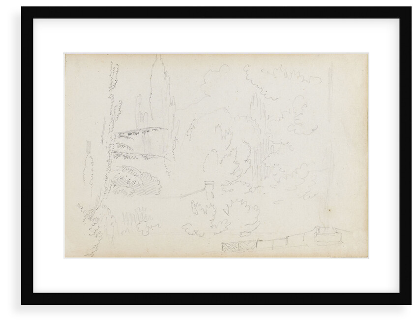 A sketch of the grounds at Merton by Thomas Baxter