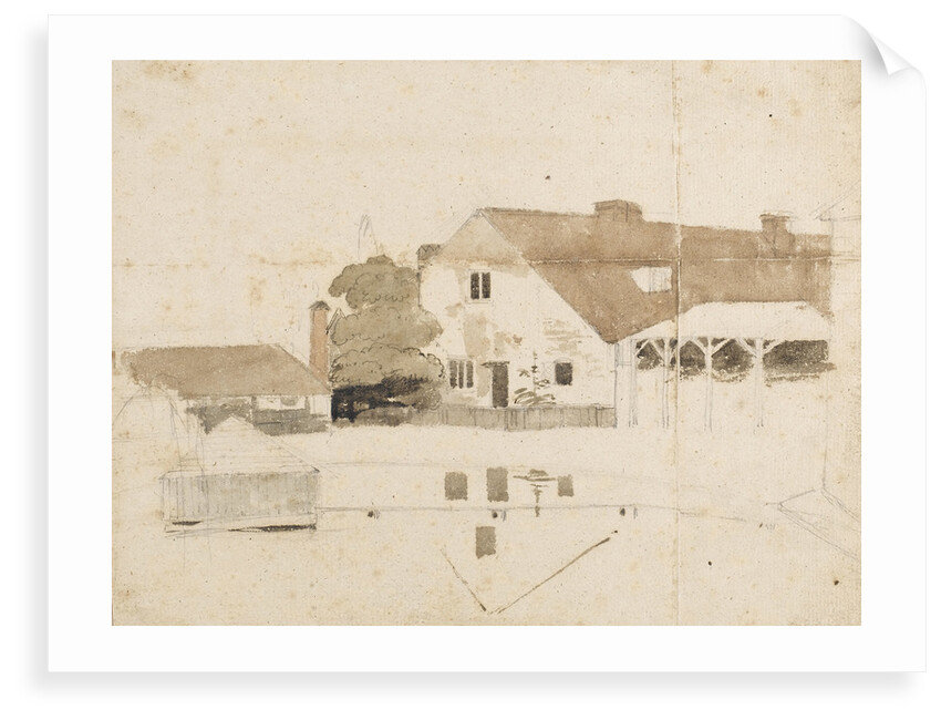 A view of buildings near Merton (possibly Merton Farm) by Thomas Baxter
