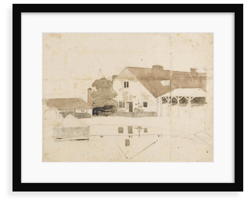 A view of buildings near Merton (possibly Merton Farm) by Thomas Baxter