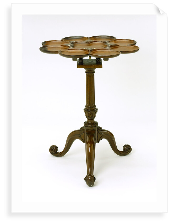 Mahogany supper table with tripod base by unknown