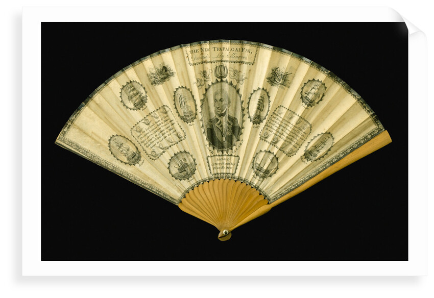 Fan commemorating the Battle of Trafalgar, 1805 by unknown