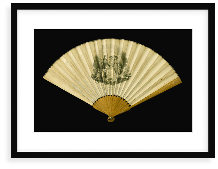 Fan commemorating the Battle of Trafalgar, 1805 by B. Coker