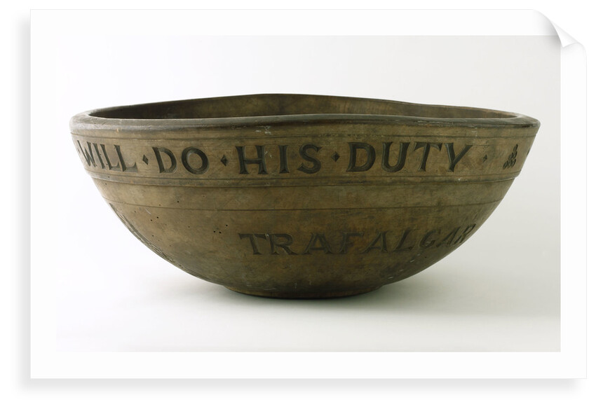Wooden bowl commemorating Vice-Admiral Horatio Nelson (1758-1805) by unknown