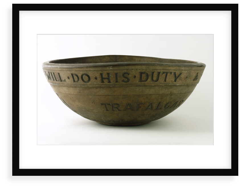 Wooden bowl commemorating Vice-Admiral Horatio Nelson (1758-1805) by unknown