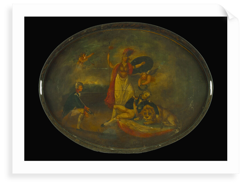 Tray commemorating Vice-Admiral Horatio Nelson (1758-1805) by unknown