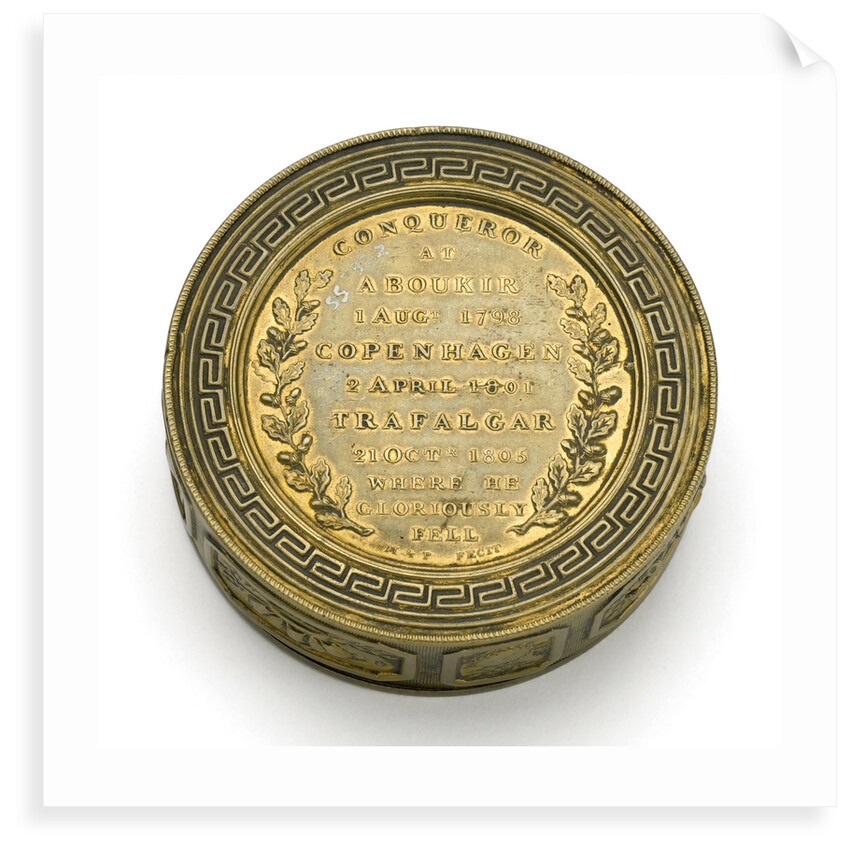 Seal box commemorating Vice-Admiral Horatio Nelson (1758-1805) by Nathaniel Marchant