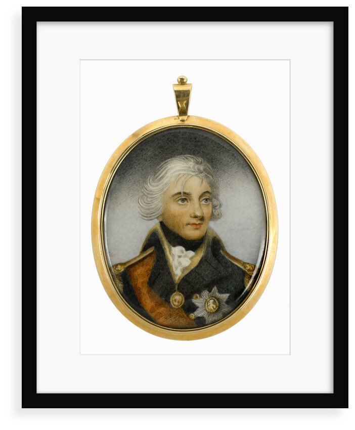 Miniature painting depicting Vice-Admiral Horatio Nelson (1758-1805), head and shoulders, in uniform, facing slightly right by Robert Bowyer
