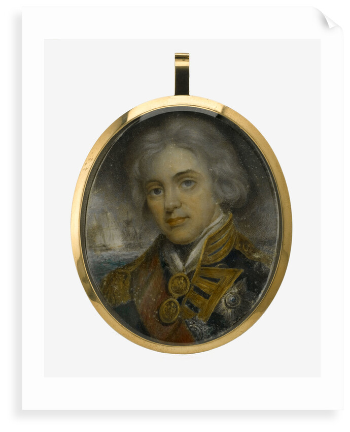 Miniature painting depicting Vice-Admiral Horatio Nelson (1758-1805) by John Hoppner