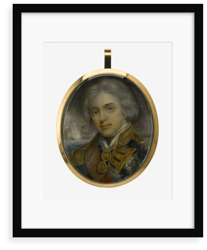 Miniature painting depicting Vice-Admiral Horatio Nelson (1758-1805) by John Hoppner