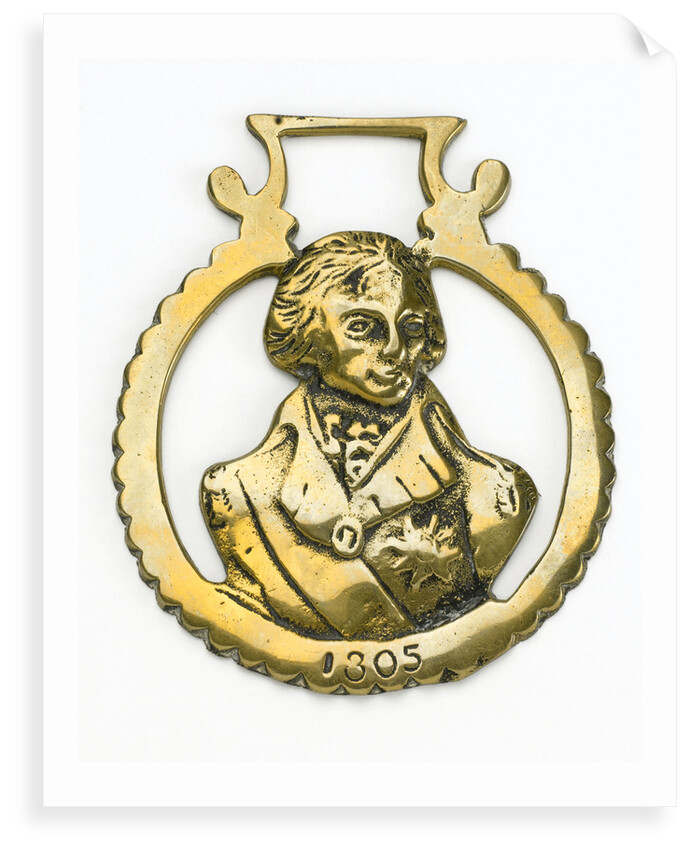 Horse brass commemorating Vice-Admiral Horatio Nelson (1758-1805) by unknown