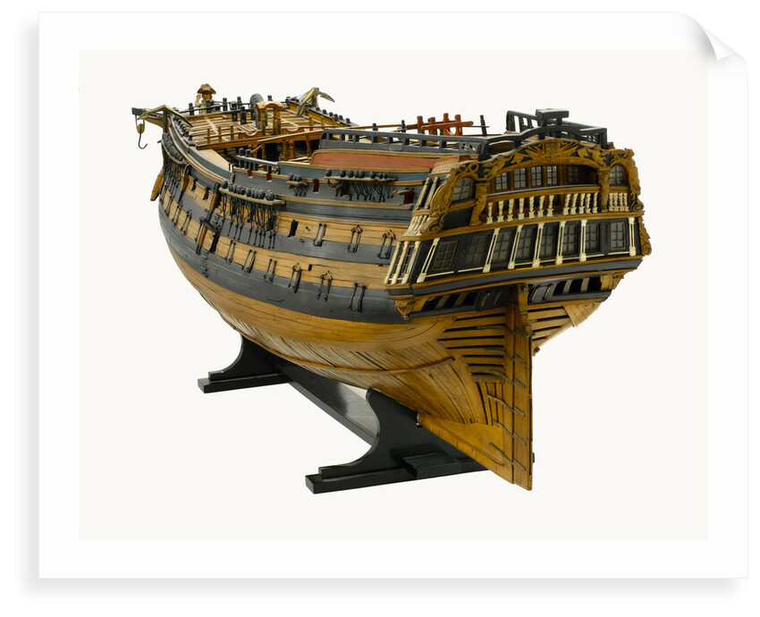Ship of 74 guns, port stern quarter by unknown