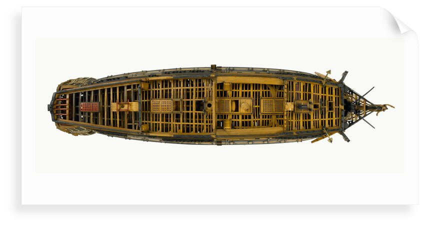 Ship of 74 guns, plan view by unknown