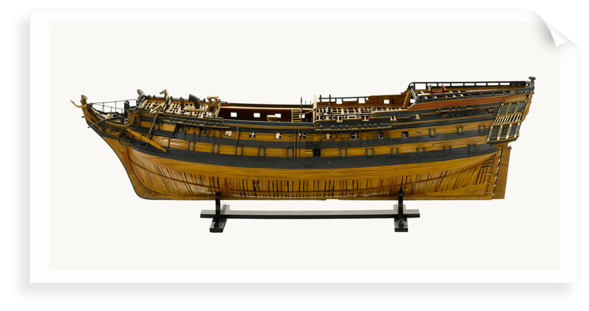 Ship of 74 guns, port broadside by unknown