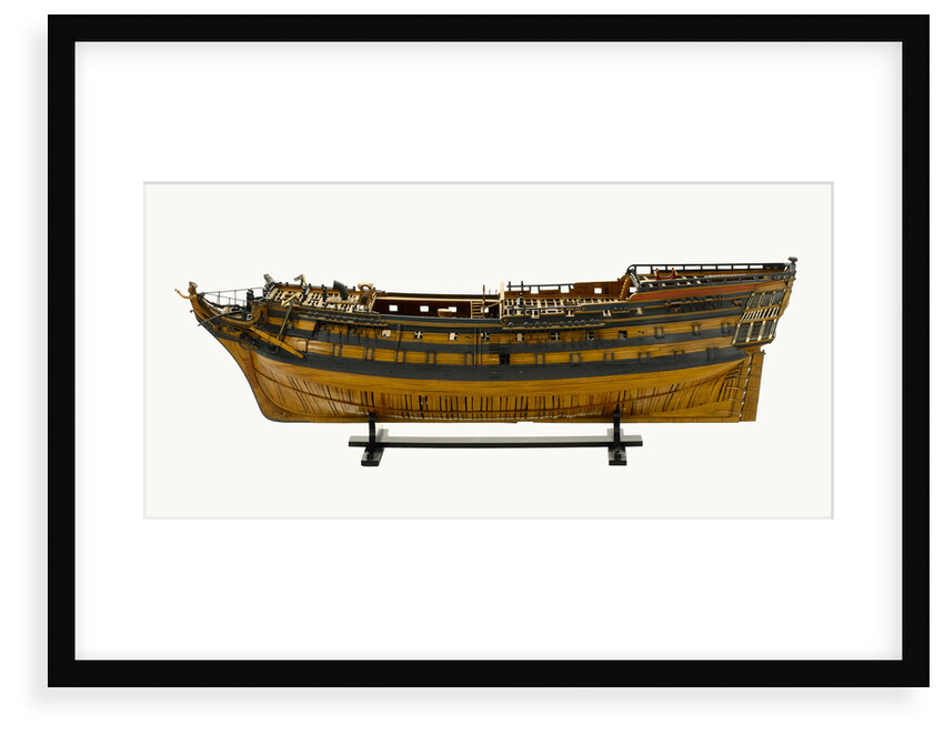 Ship of 74 guns, port broadside by unknown